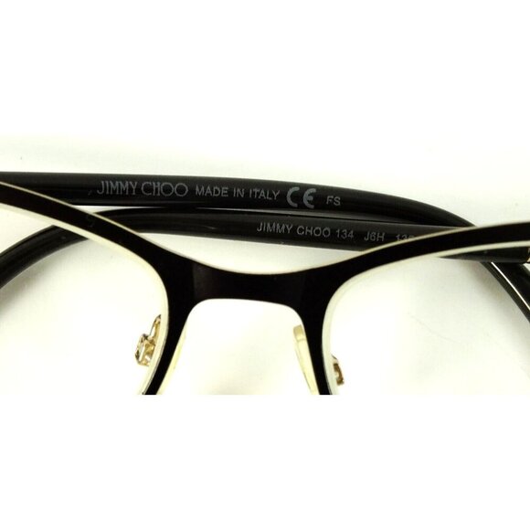Jimmy Choo Eyeglasses FRAMES ONLY Black Wayfarer 53-17-134 - Picture 3 of 15
